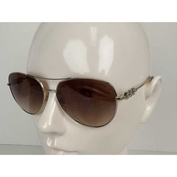 Tiffany & Co. TF3083B Aviator Sunglasses – Brown Lens with Gold Frame main image 6